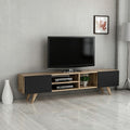 Tv Unit | Black & Wooden | 180 x 35 x 40 | TV7